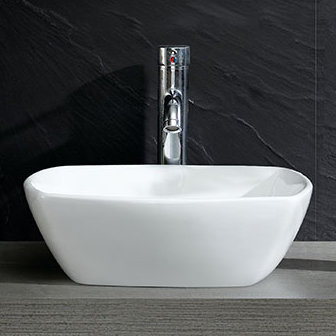 Modern Ceramic Square Vessel Bathroom Sink
