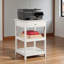 Ensemble de bureau en bois massif à finition blanche Aisha 3, H 30,60 po x l 47,05 po x P 19,85 po-755469533