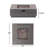 39" Outdoor Iron Square Propane Fire Pit, Tank Inside- 50,000 BTU