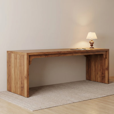 Bureau d'ordinateur 78,7 po de long, bureau double en bois pour 2 personnes