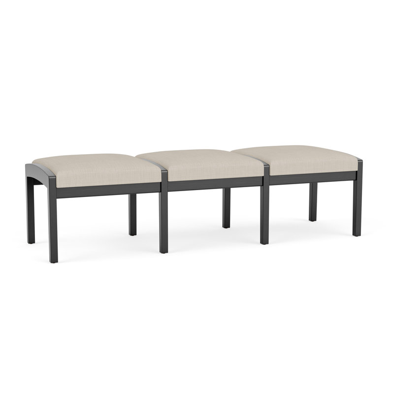 Banc en bois 3 places Lenox, Noir, noir, noir, noir, Plot Line neutre