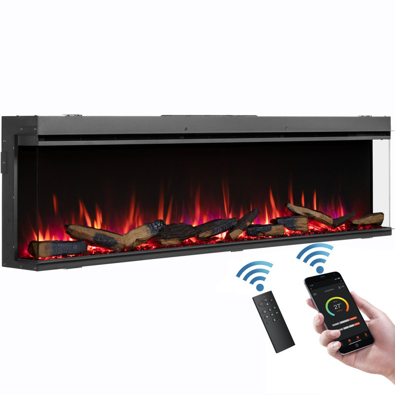 KNIGHTON FLAMME Electric Inset Fire, 49.5 cm H x 180 cm W x 21 cm D