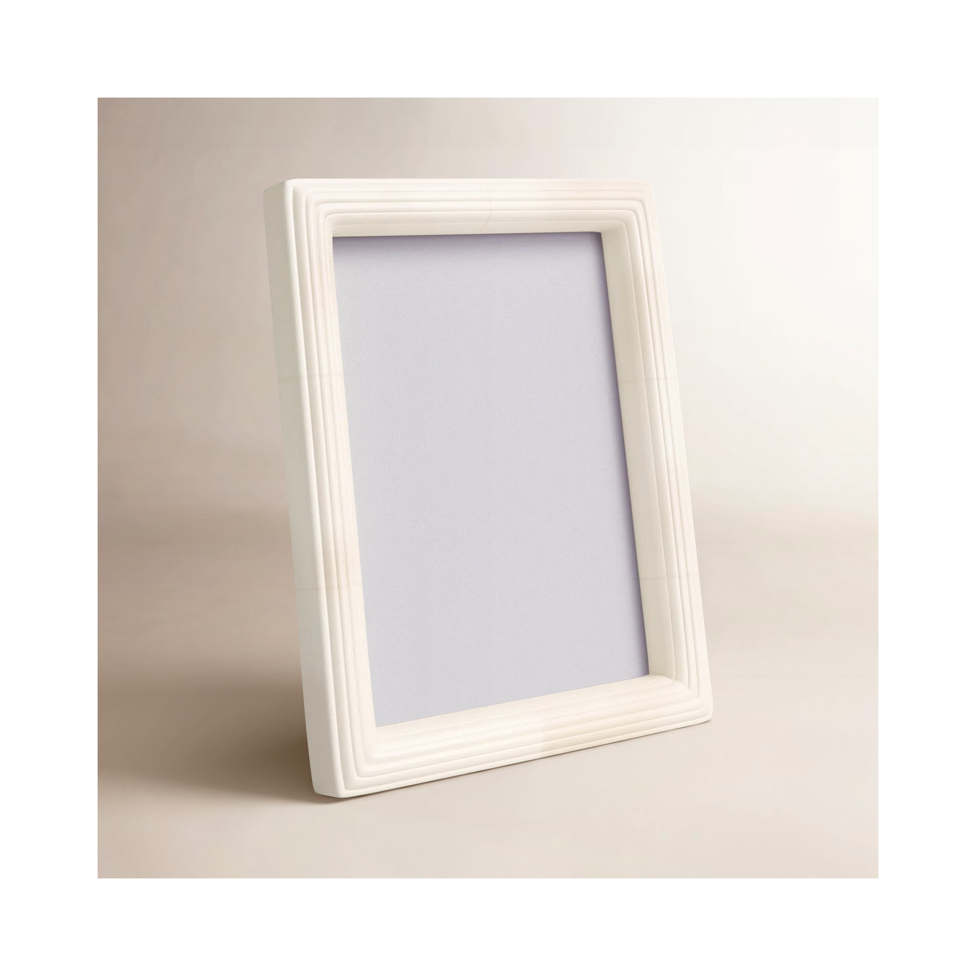 Zuriah Bone Matte Picture Frame, 5" x 7", White