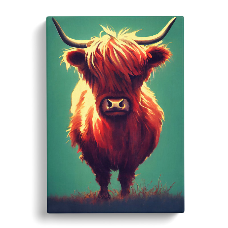 XC1022-1711X Cool Highland Cow - Wrapped Canvas Print, 50cm H x 35cm W x 3cm D