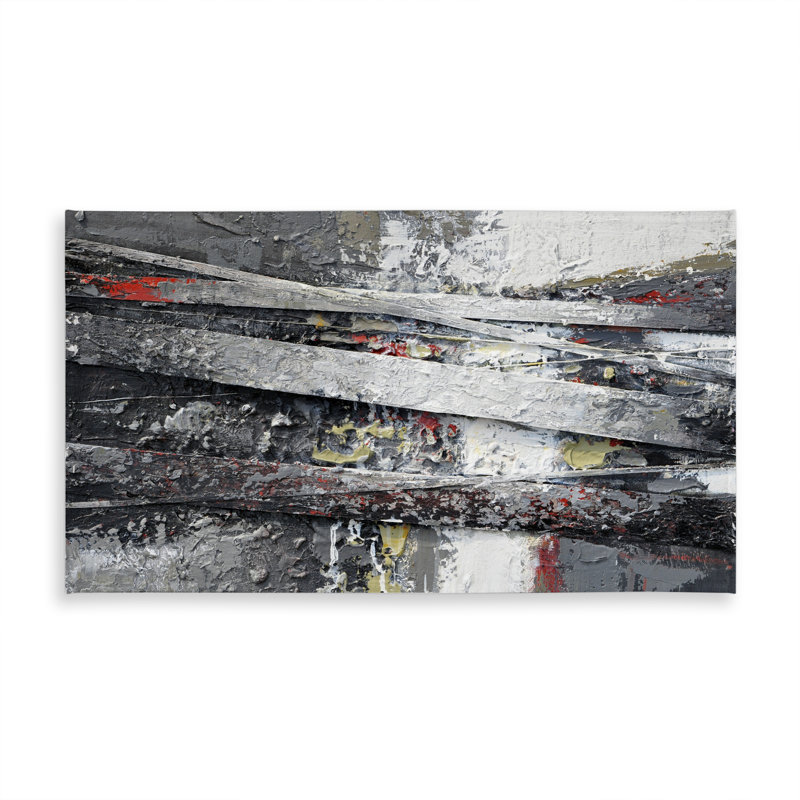 Industrial and Texturized Abstract Stripes Tablecloth | Modern Decor