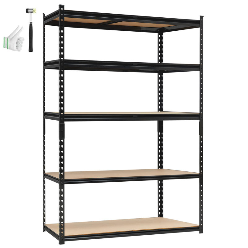 5-Tier Heavy Duty Garage Shelving Unit, Adjustable Metal Storage Rack, 2000 lbs Capacity Utility Shelf, 48 x 24 x 72 in