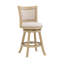 Avdija Rustic Upholstered Driftwood Swivel Bar Stool-112232070-112232072