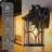 14.6 Inch Aluminum Outdoor Wall Light With Seeded Glass