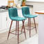 Frye Upholstered Bar Stool with Iron Frame-425581791