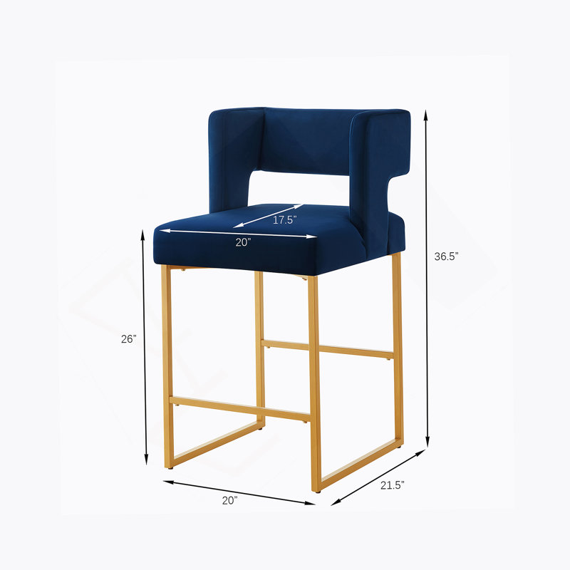 Tabourets de bar à hauteur de comptoir Modern Fashion, Navy
