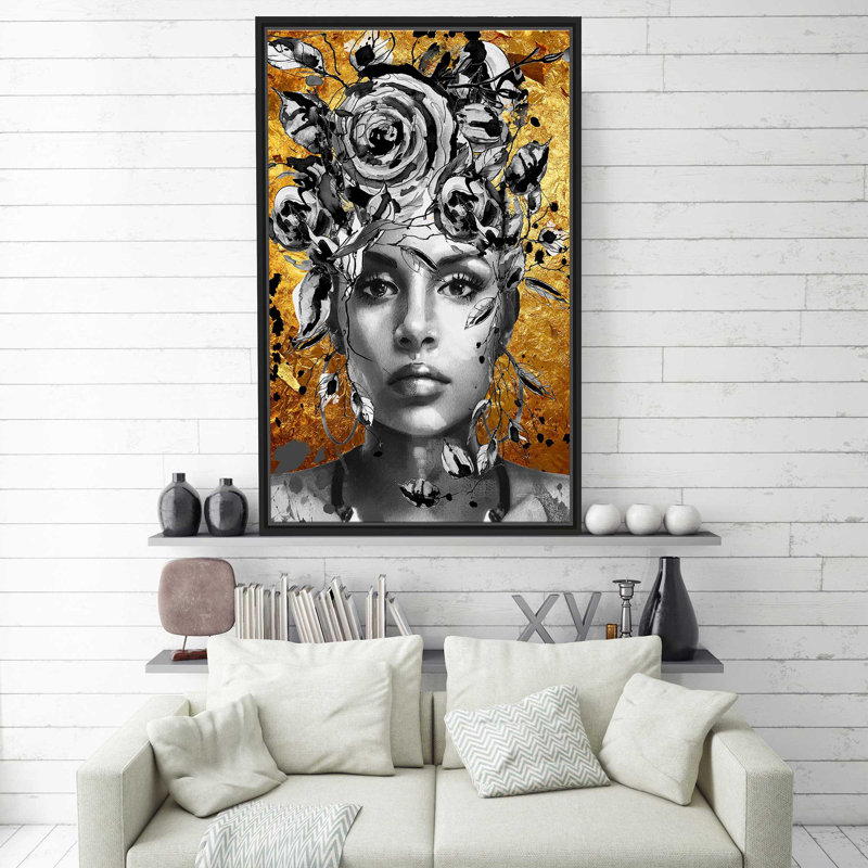 «Afrique Model 8 (Vertical)» par Jodi - impression, Cadre flottant noir, H 63,5 po x l 39,5 po x P 2 po