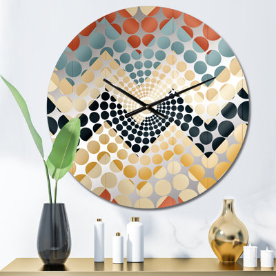 Earthy Tones Chevron Pattern - Chevron  Wall Clock