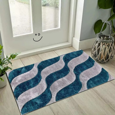 Geometric Shag Area Rug