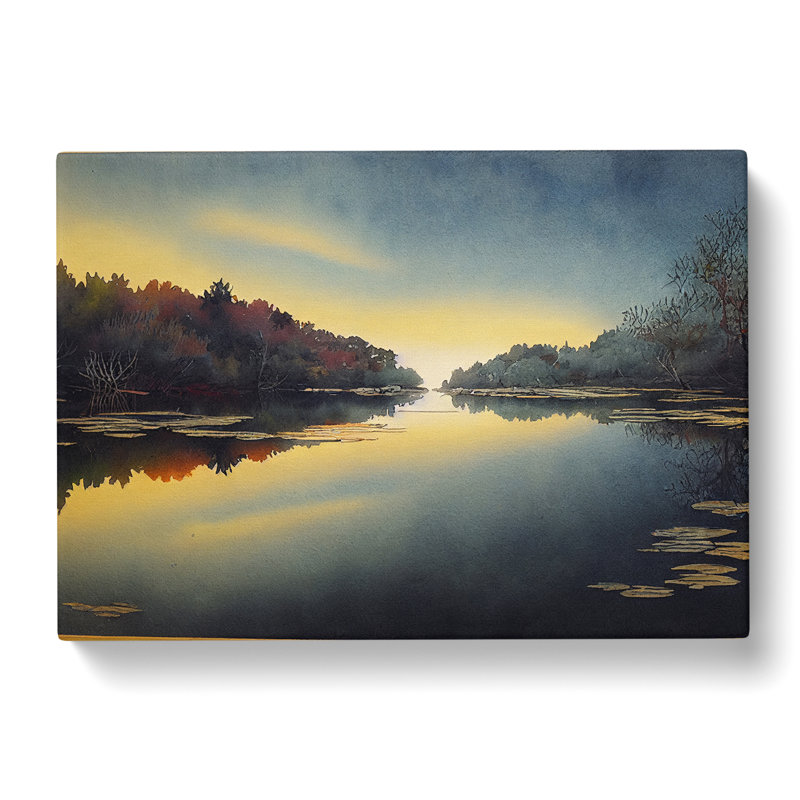 Sunrise Pond - Wrapped Canvas Print, 35cm H x 50cm W x 3cm D