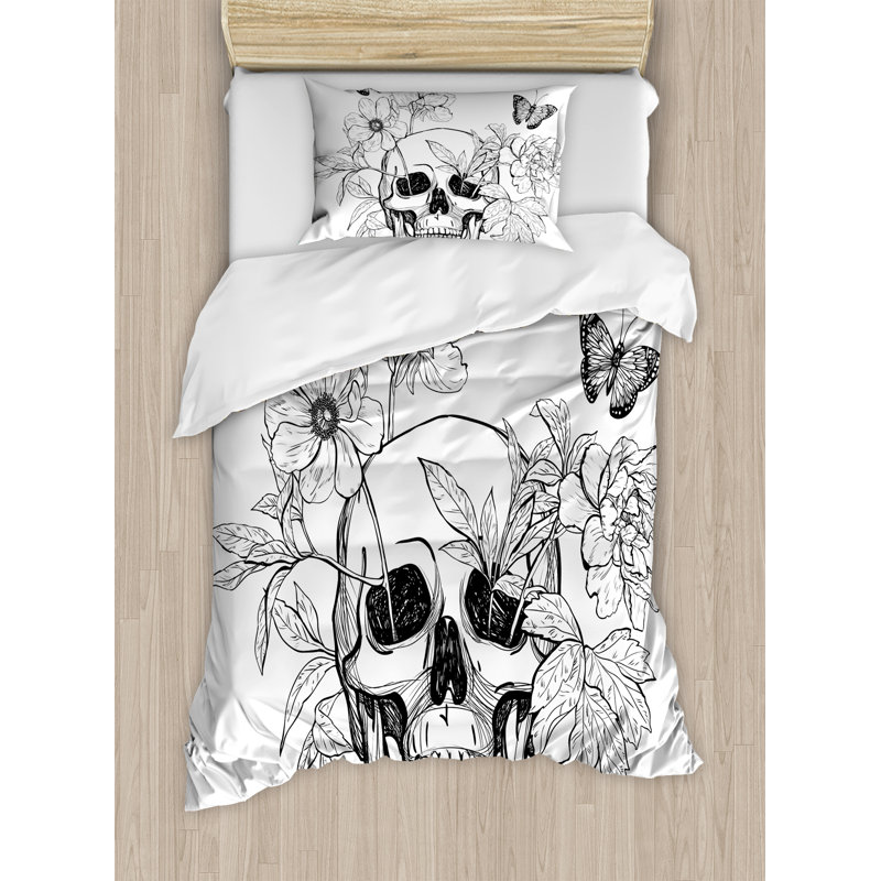 Day Of The Dead Polyester Duvet Cover, Twin