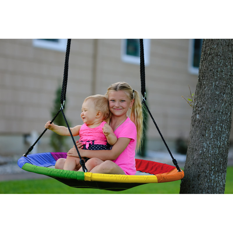 Royal Oak 40'' Rainbow Saucer Swing with Flags