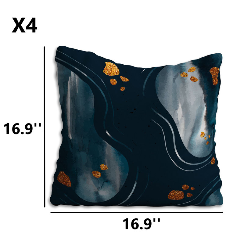 Ensemble de housse de coussin lavable et repassable 4 pièces