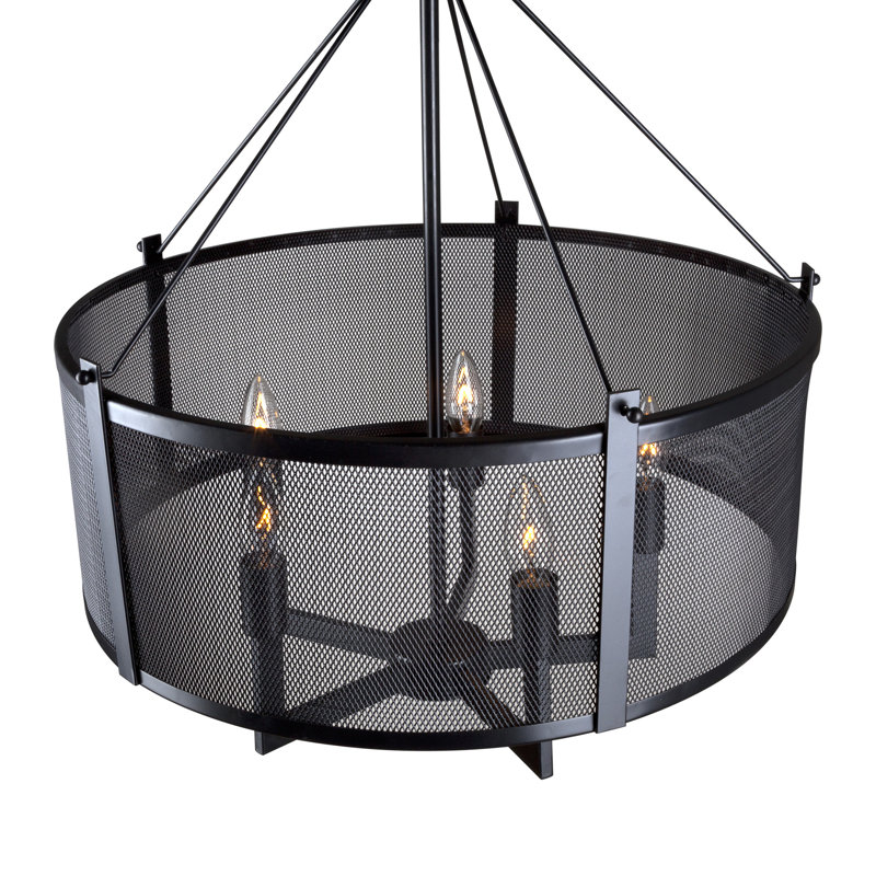Euclid 5 - Light Dimmable Drum Chandelier