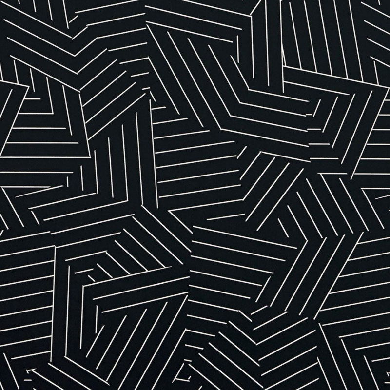 Schumacher x Miles Redd Deconstructed Stripe Wallpaper, Ivory/Black