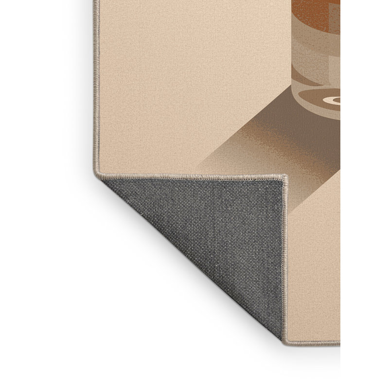 Tapis beige doux et moelleux en verre glacé Leonia, 6 x 9