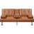 Janni Faux Leather Cushion Back Convertible Sofa with Cup Holder-2021814289-2030066210