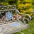 43in. Écusson Mosaic Metal Rectangular Garden Bench