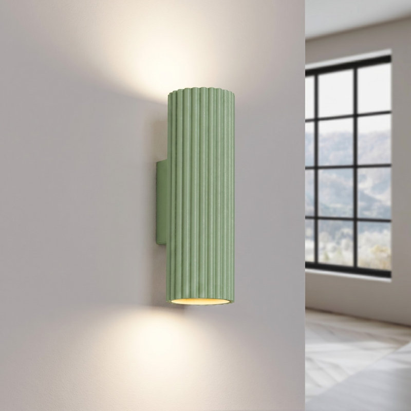 Karbon Aluminium Wall Sconce, Wall lamp KARBON 20 sage, Sage, 2 Lights