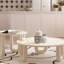 Table basse simple de style crème rétro