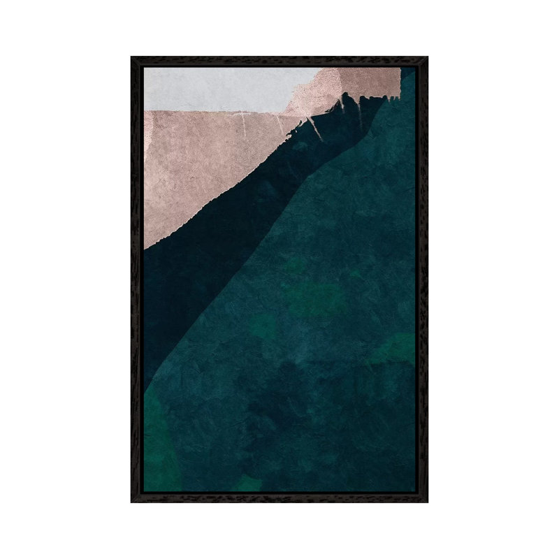 Brush Diptych Green II by Dane Shue - Gallery-Wrapped Canvas Giclée on Canvas, Black Framed, 66.04 cm H x 45.72 cm W