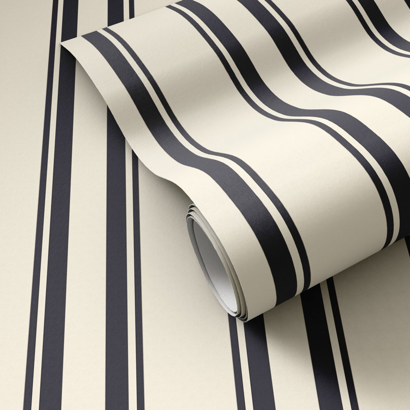 Striped Terralon Wallpaper Roll by Getty Images, Black II