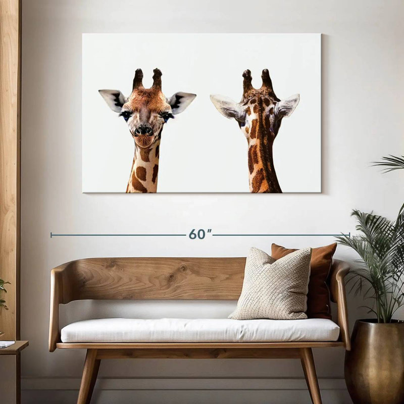 Giraffe Front And Back Portrait, 32" H x 48" W