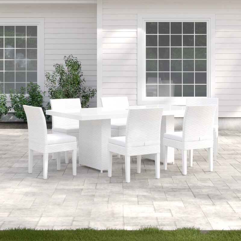 Sol 72 Outdoor™ Menifee 7 Piece Dining Set with Cushions | Wayfair