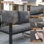 Ensemble de conversation en aluminium pour 9 personnes avec table basse Grand-413654620-413654617