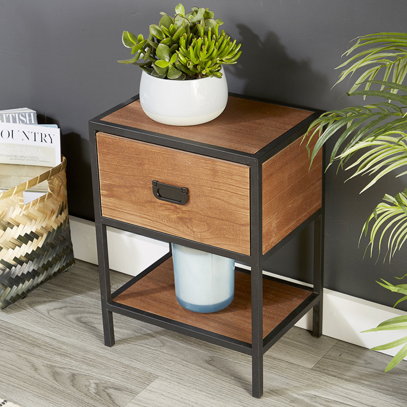 Lerch 35cm W Steel Bedside Table