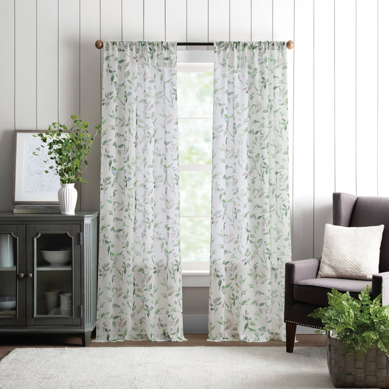 Martha Stewart Kensington Curtain Panel Pair, 37"W x 95"L, Pink