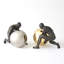 Boulder Man-Bronze W/Nickel Sphere