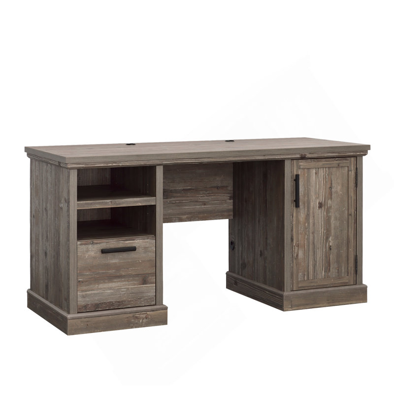 Bureau d'ordinateur, finition brune