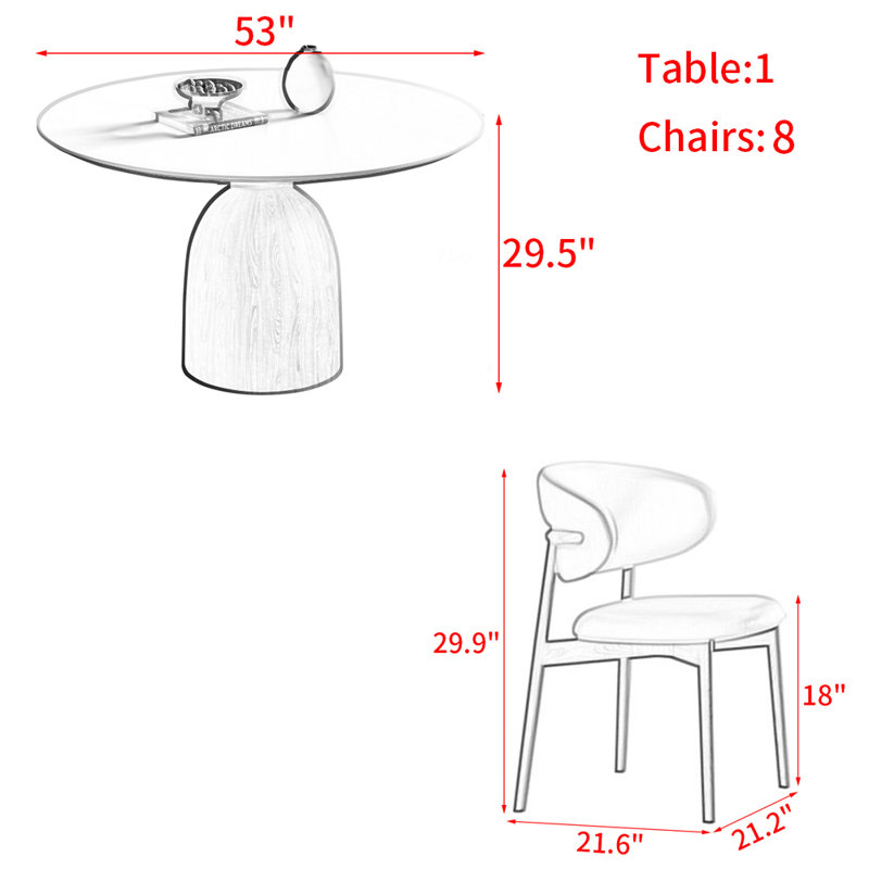French solid wood rock dining table set