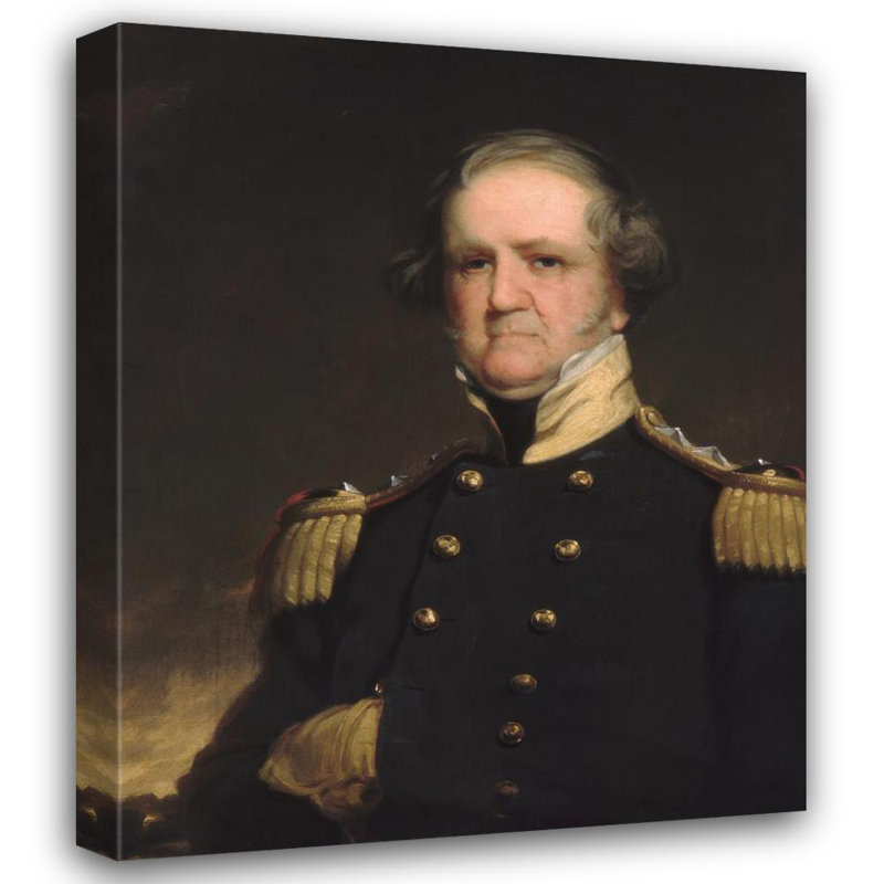 «General Winfield Scott» par Robert Walter Weir - Art mural sur toile tendue avec châssis, H 48 po x l 33 po