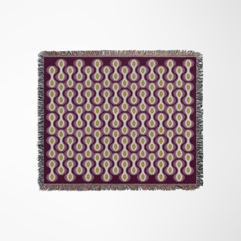 Jeté en mélange de coton Alo, L 70 po x l 50 po, Mauve