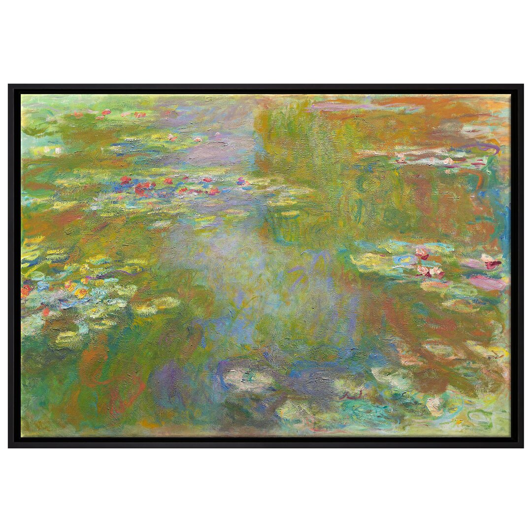 Gerahmtes Leinwandbild Lily Pond von Claude Monet