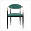 Moderne, contemporain, chaises d'appoint 2 pièces en tissu vert rembourrées, ultra élégantes et durables-1420367244