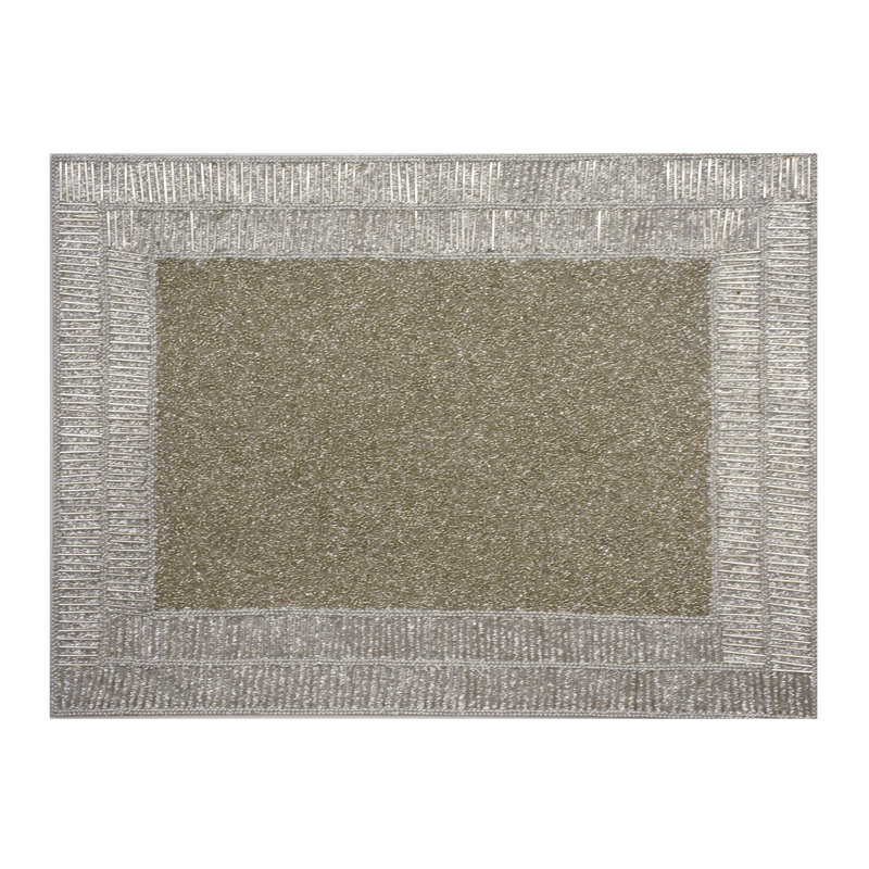 Silver Rectangle Shine Placemats