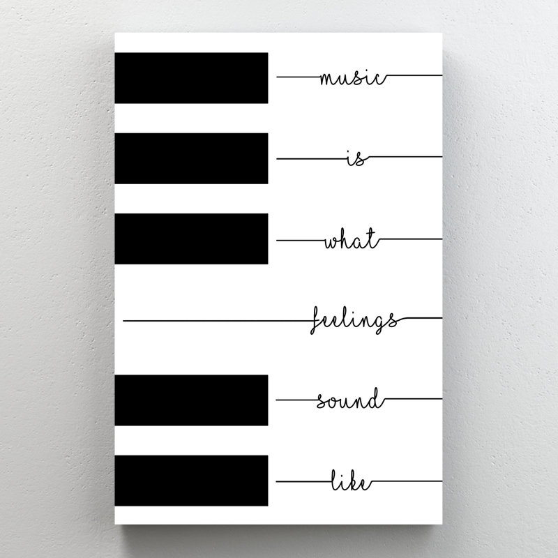«Piano Keys», impression sur toile tendue, H 20 po x l 16 po x P 2 po