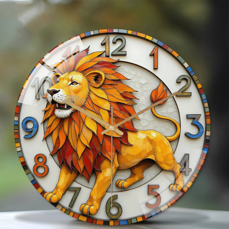 Horloge murale Lion