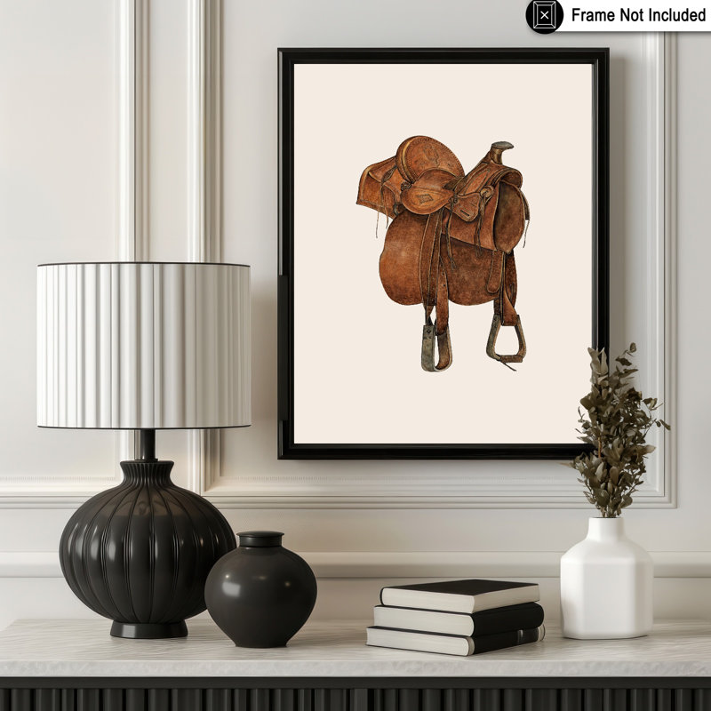 Cuir selle de cheval, Sans cadre, Affiche, H 12 po x l 16 po