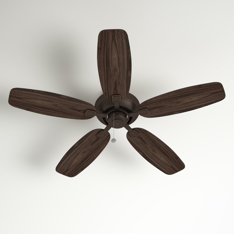 Jacobi 52'' Ceiling Fan with LED Lights, Roman Bronze with Brown Blades