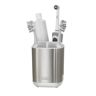 EasyStore Stainless Steel Compact Toothbrush Holder