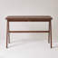 Bureau d'ordinateur 100% bois d'hévéa massif, bureau d'écriture rétro en noyer avec tiroir, pied en A robuste, table d'étude de bureau à domicile très épaisse de 1,38 po