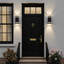 Outdoor Square Wall Light, Black GU10  Exterior Sconce, Waterproof Patio Porch Lamp 10 Inch/26cm